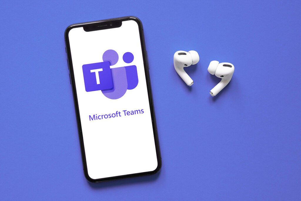 Logo Microsoft Teams dans un smartphone